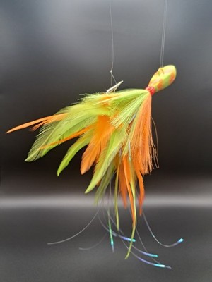 3 Hand Tied Cobia Jigs. 3oz Big Ben Flat Top With 9/0 Mustad Hook, 3 Color Pack
