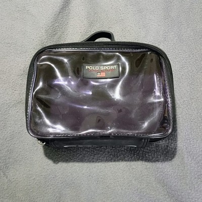 VTG Polo Sport Ralph Lauren Clear Toiletry Bag Makeup Case Navy