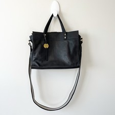Margot New York Black 100 Leather Casey Cross Body Tote Bag Shoulder Strap