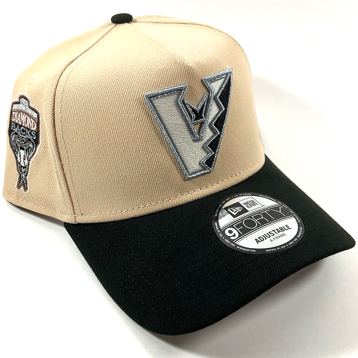 New Era Upside Down AZ Diamondbacks Cream SLVR 9FORTY A-Frame