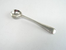 ANTIQUE HALLMARKED SOLID STERLING SILVER CONDIMENT SALT MUSTARD SPICE SPOON