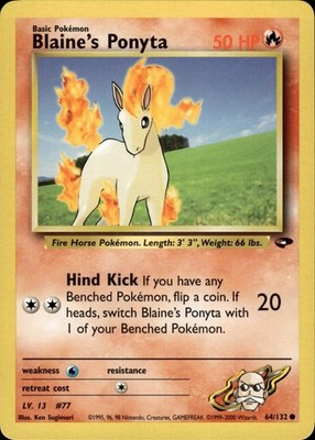 Pokemon Gym Challenge Common Blaine's Ponyta 64/132 - Near Mint (NM)