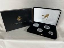 US Mint American Gold Eagle 4-Coin Case Capsules and Box Only - No Coins or COA