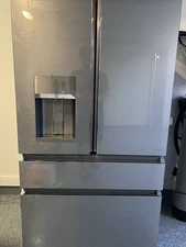 Cafe 27.8 cu. ft. Smart 4- Door French Door Refrigerator Platinum Glass