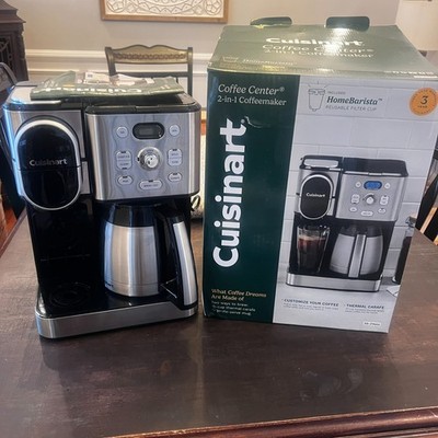 Cuisinart 2 In 1 Coffee Center SS-21 Coffee Maker 10 Cup Black Stainless Steel