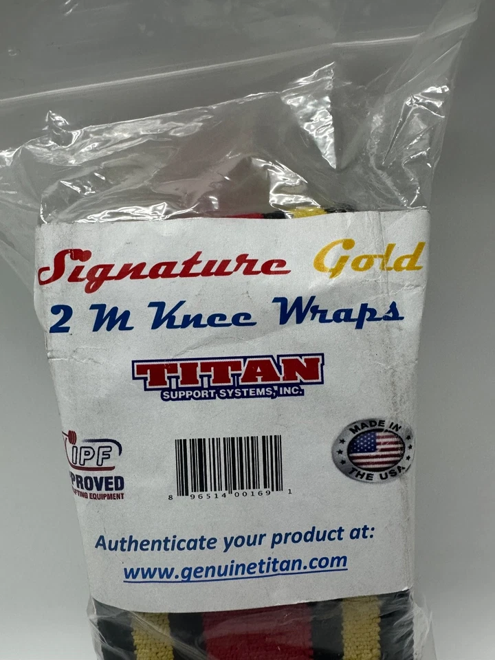 Titan Signature Gold Powerlifting Knee Wrap 2m - Image 3 of 3