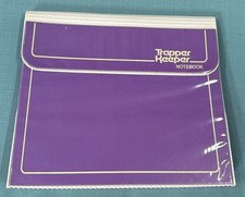 Vintage Mead Trapper Keeper Notebook Purple 1980s Ring Binder w/3 folders Rare
