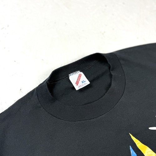 Vintage St. Kitts Grafikdruck T-Shirt Damen Größe XL schwarz Jerzees USA 90er - Bild 3 von 6
