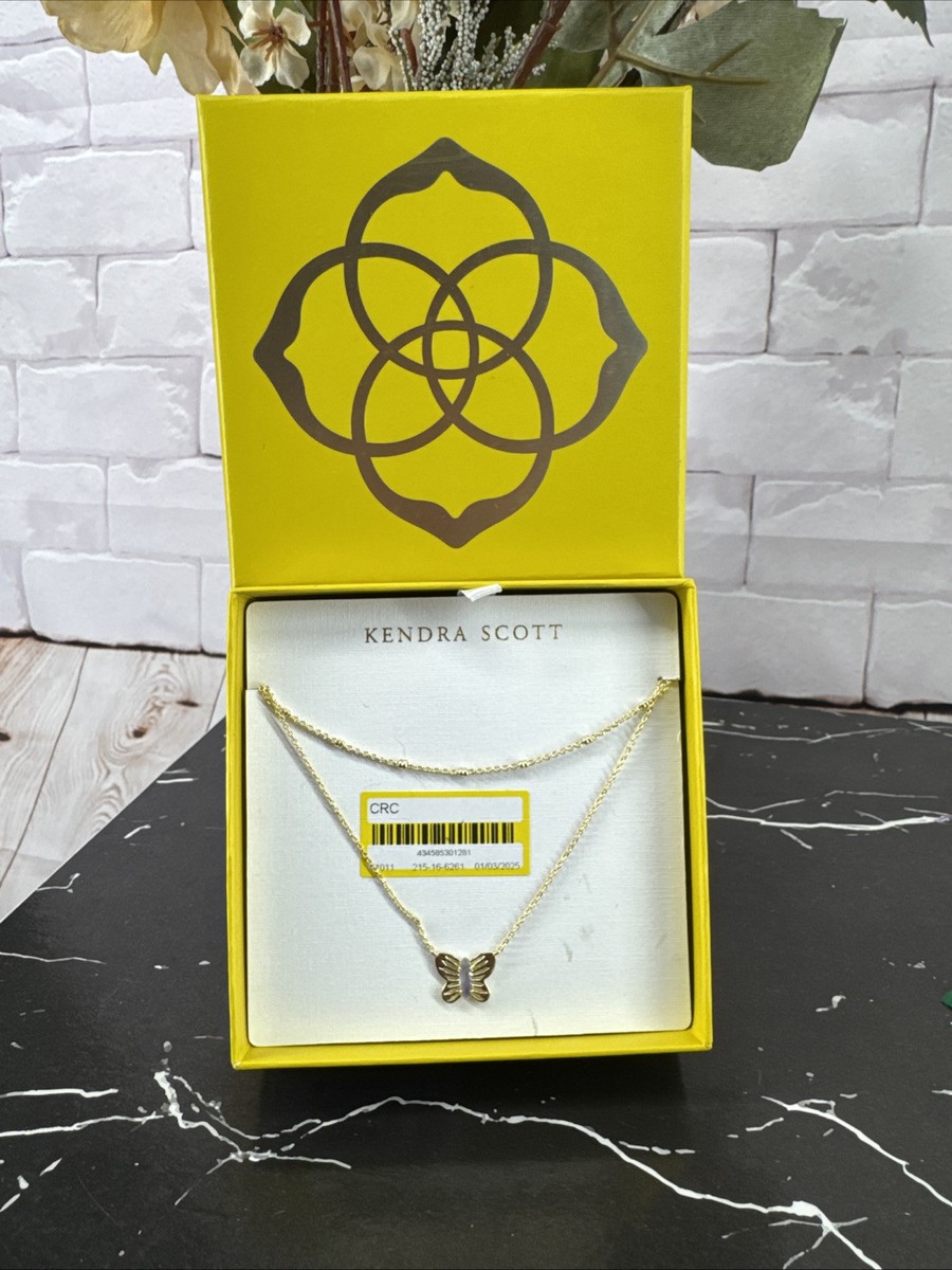 Kendra Scott Butterfly Multi-strand Necklace- Lilac/ Abalone