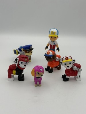 Lot Of 6 Assorted PAW Patrol Figures Figurine Chase Rubble Collectible Dog Toys