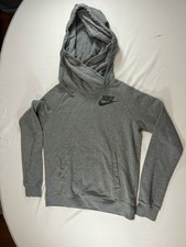 Nike Sportswear Sweater Women's Size S Rally Funnel Cowl Neck Hoodie 683776-091