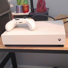 Microsoft Xbox One S White Home Console with White Wireless Controller
