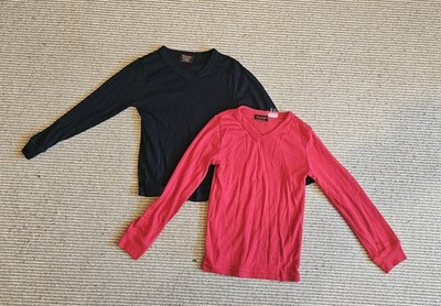 Jungen Mädchen Unisex Thermo Thermo Unterwäsche Top Paket Alter 8 x2 Artikel
