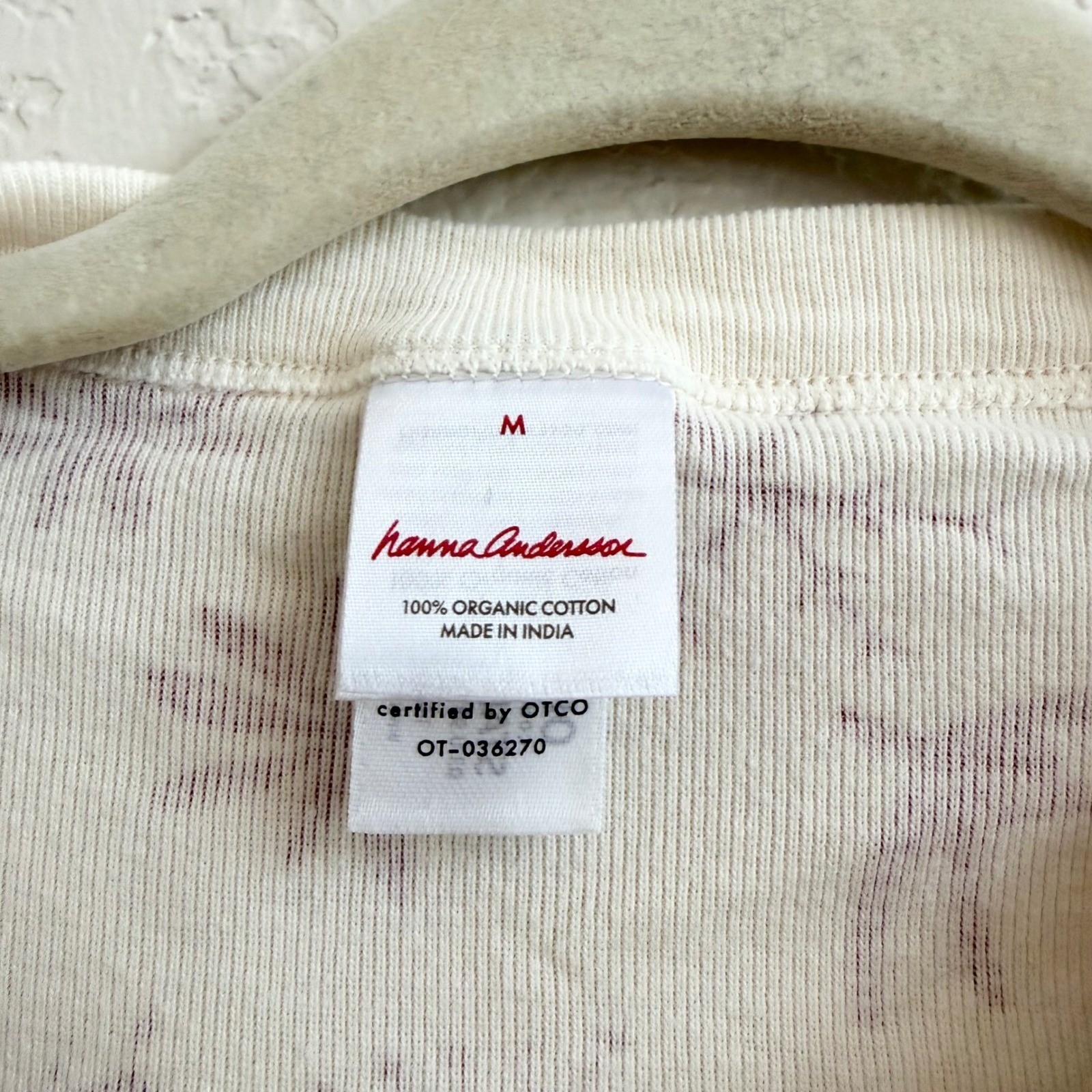 Hanna Andersson Womens M Organic Cotton Christmas Reindeer Long Sleeve Tee Cream image 8