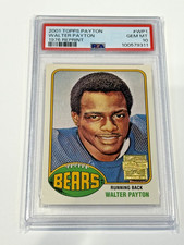 Walter Payton 2001 Topps Archives 1976 Style Reprint Rookie Card PSA 10 GEM MINT. rookie card picture