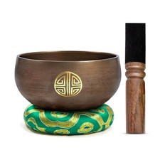 Tibetan Singing Bowl Set Brass - Master Healing Grade - Authentic Handcrafted...