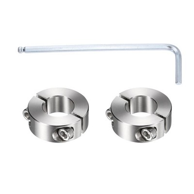 For 2pcs Double Split Collars, 18mm 304 Stainless Steel Hole
