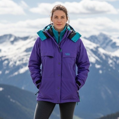 Solstice Microshed Ski Jacket Womens XL Puffer Gorpcore Trekking Hike Zip Coat