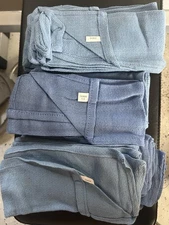 100 Count - NEW BLUE GLASS CLEANING SHOP TOWELS/HUCK/ SURGICAL/ DETAILING TOWELS