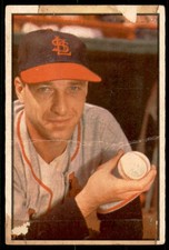 1953 Bowman Color #17 GERRY STALEY St. Louis Cardinals VG (Crease/ Old Tape)