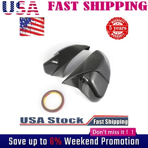 FOR 2018-2019 ACCORD M STYLE Carbon Fiber  SIDE MIRROR COVER CAP OVERLAY W/O LIG