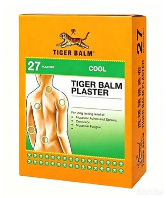 Tiger Balm Plaster Cool 10cm x 14cm ~ 27 Patches ~ EXP 2029 !!!
