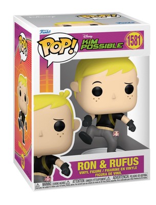 Funko Pop! Kim Possible: Ron and Rufus #1581 And Pop Protector 