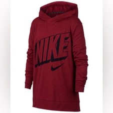 Nike Breathe Logo Hoodie Red NEW Boys Large Style 939664
