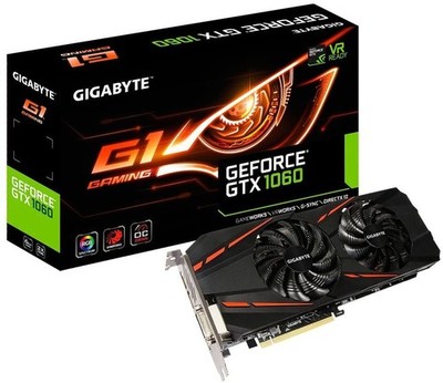 Gigabyte Geforce GTX 1060 G1 Gaming Gv-N1060G1GAMING-6Gd REV2 Grafikkarte