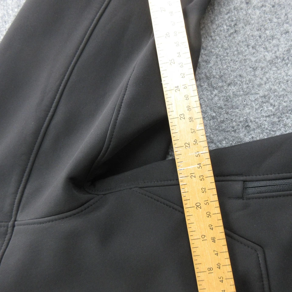 Tumi T-Tech Jacket Mens Large Black Soft Shell Full Zip Chest Pocket Fleece - Image 4 of 4