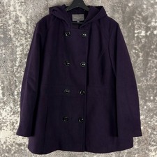 Marvin Richards Plus Sz 3X Outdoor Casual Button Coat Purple Long Sleeve Hooded
