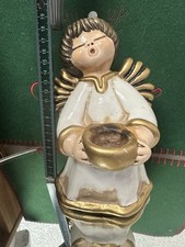 THUN Engel 18 cm – Keramik – Handbemalt – Weihnachtsengel – Original Italy