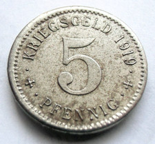 (866) RARE NOTGELD  COIN  5 PFENNIG - 1919 - CITY  OF MENDEN