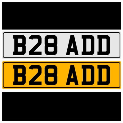 B28 ADD BRAD BRANDON BRENDAN BRADLEY BRADS OLD B REG PREFIX PRIVATE NUMBER PLATE