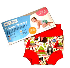      Splash About Happy Nappy Swim Diaper Forest Animals Medium 3  6 Months