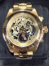 Invicta Speedway Mens Skeleton Chrono Watch 39mm Gold Limited Ed /1000 (50271)