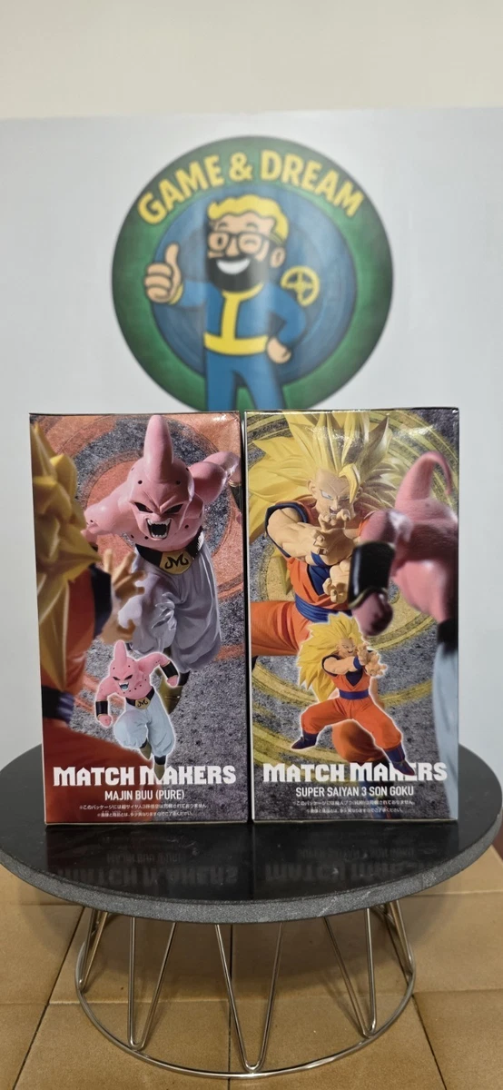 Set Pareja Match Makers Goku ss 3 y Majin Bu Kid Banpresto Dragon Ball Figuras *
