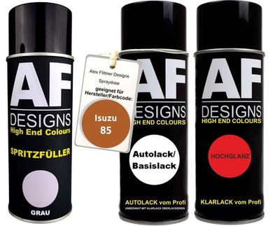 Spritzfüller Set für Isuzu 85 Sunburst Orange Perl Klarlack Spritzfüller Grundie