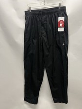 Chef Works Mens Essential Baggy Zip Fly Chef Pants Size L Black