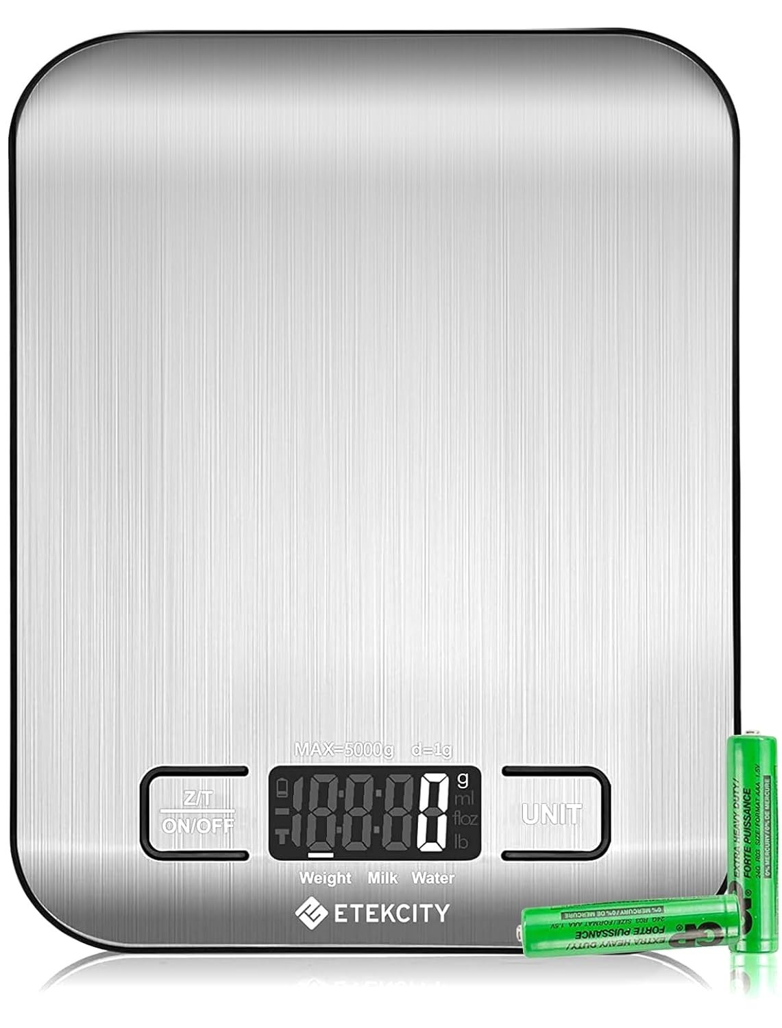 Stainless Steel Digital Kitchen Scales – 5kg Capacity with Tare Function