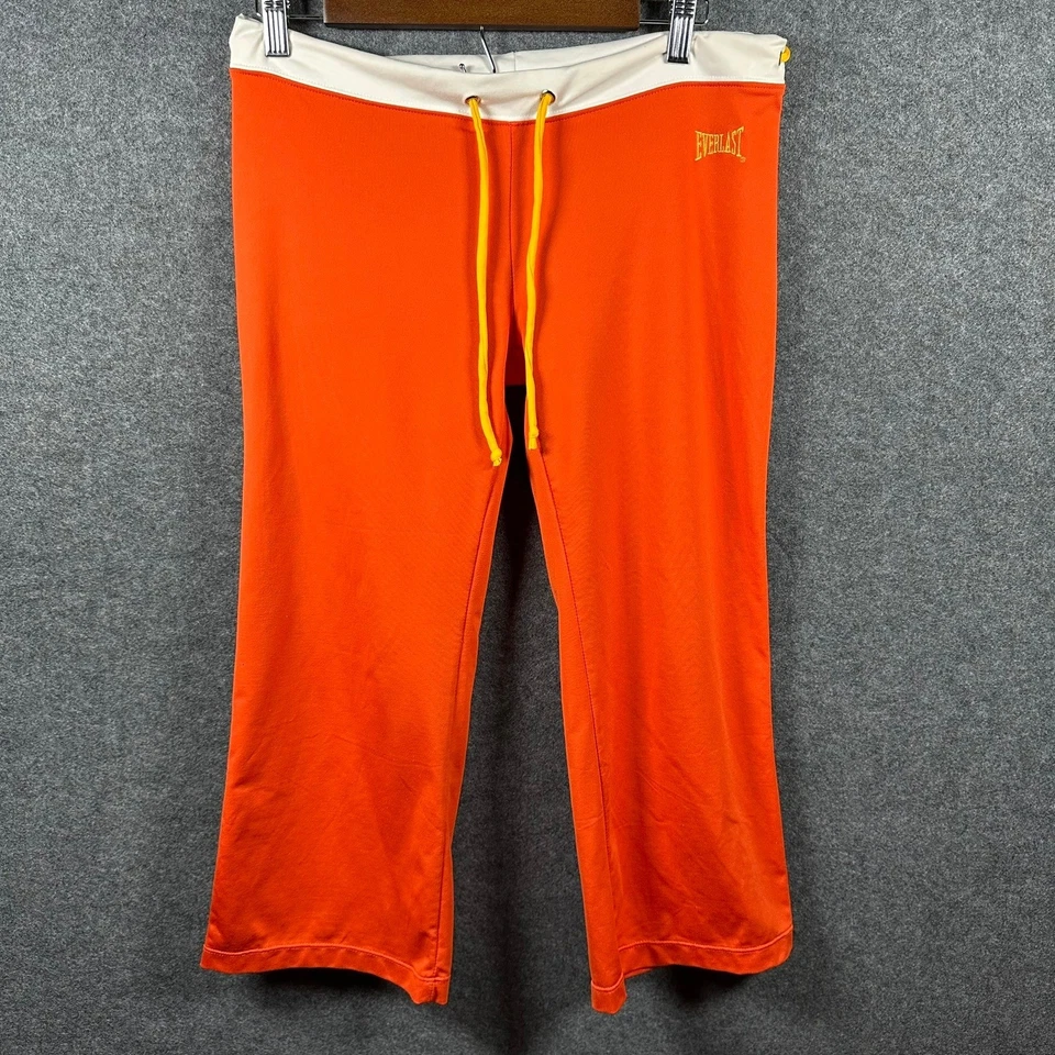 Conjunto de regata e calça atlética vintage Everlast feminina laranja tamanho XL Coolmax - Imagem 4 de 4
