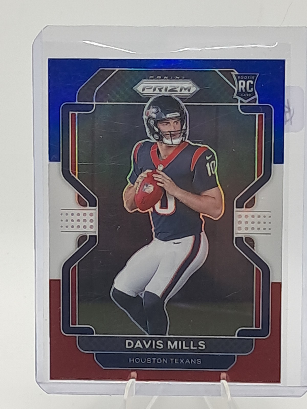 2021 Panini Prizm Davis Mills Red White Blue Prizm Rookie RC Houston Texans #352