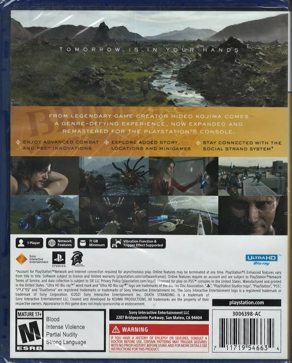 Death Stranding Director''s Cut PS5 (Brand New Factory Sealed US Version)  PlaySt 711719546634