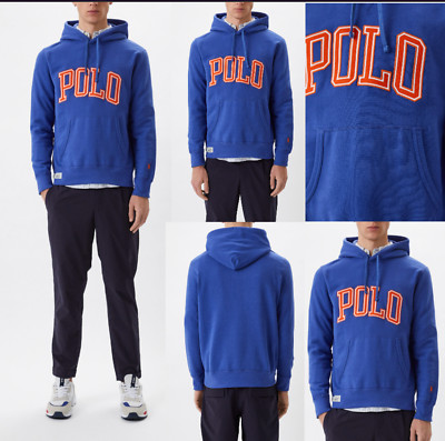 POLO RALPH LAUREN Sweatshirt Hoodie Sweater Hooded Jumper Retro Pulli Pullover S