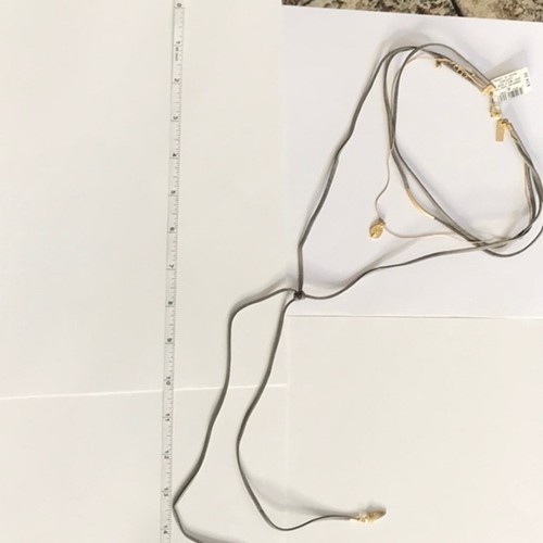 INC International Concepts Ladies Gray & Gold Layered Choker Necklace - Picture 4 of 4