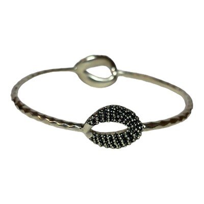 Michael Dawkins Sterling Silver Hammered Starry Night Bangle Bracelet 7'' - .60