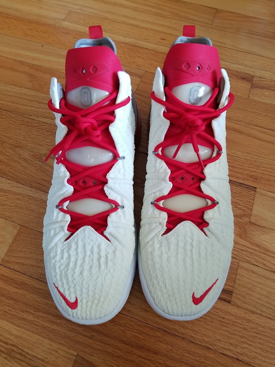 Ohio State Player Edition PE Lebron 18s Home size 14