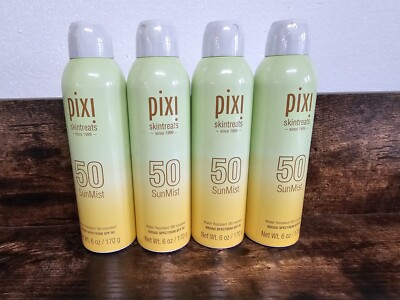 4 Pixi Skin Treats SPF 50 SunMist Broad Spectrum Sunscreen 6oz Ea EXP ...