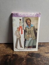 Simplicity 6516 Size 14 Women's Unlined Cardigan Top Stretch Knits