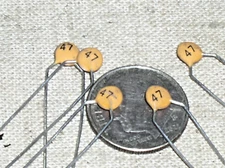 5 MATSUSHITA ECC-F2A470JE CERAMIC DISC CAP CAPACITOR .000047 UF MFD 47PF 100V